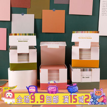 150 pieces of creative minimalist pure colour defecation date Morandi colour can be torn to sign paper students use stationery no stickiness