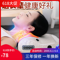 Cervical spine massager Electric massage pillow Lumbar back multi-function hot compress instrument pillow Home full body massage cushion