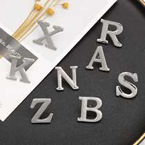 Letter small brooch female corsage high-end badge simple cardigan pin anti-light buckle fixed clothes neckline accessories