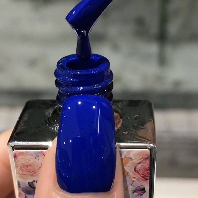 Flower Bud 2025 New Gemstone Blue Resin Eco-Friendly Phototherapy Nail Polish Gel, Navy Blue, Dark Blue, Brightening, Exclusive for Nail Salons