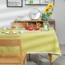 Nordic tablecloth Coffee table Net red tablecloth Rectangular tablecloth Waterproof and oil-proof cotton linen tablecloth Simple lace table cloth