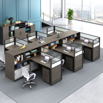 Simple and modern 64-person staff office desk office furniture desk and chair combination station financial desk card holder