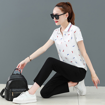 MMQ short sleeve summer blouses women 2022 new turn-collar half sleeve T-shirt lady Leisure sport t lead