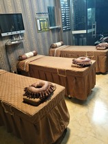 Beauty cover sheet massage bed cover for beauty salon without hole cover physiotherapy SPA four pieces of skin cotton high-grade customization