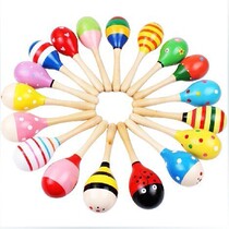 Special price kindergarten ORF early education Musical instrument trumpet sand hammer sand ball Wooden childrens educational early education toy