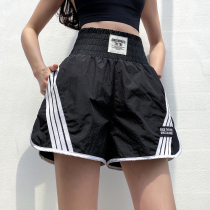 Fitness girl custom high waist sports shorts anti-light running fast dry loose summer wear yoga hot pants tide