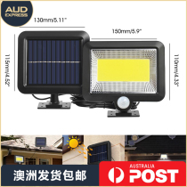 100LED solar human body induction wall lamp courtyard room outdoor waterproof home (Australia delivery)