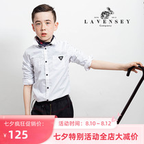 2021 boys  shirt spring pure cotton British style childrens white shirt new childrens spring mens spring and autumn tide inch