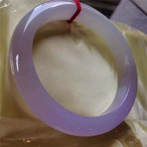 Natural jade bracelet Burmese violet jade bracelet Old Pit Ice spring band color round jade bracelet female certificate