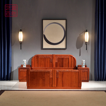 Art League Yum Yum Burmese Rosewood Republic of China bed Meiling Burmese mahogany double bed Shanghai old furniture