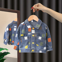 Girls denim coat 2021 new childrens foreign style coat Net Red childrens clothing spring and autumn womens baby Autumn