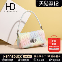 HEANEDUCK bag 2021 new bag pleated bag fashion simple popular color chain Messenger bag female