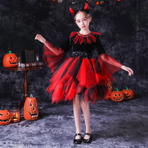 Girls Halloween cosplay role-playing costumes childrens masquerade little demon suits show clothes women