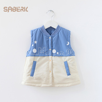 Small shell baby boy clothing waistcoat for autumn and winter clothes new male baby warm waistcoat outside wearing girl clip cotton vest