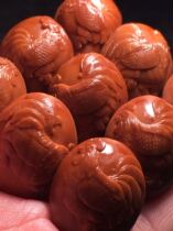 Sugyu Pure Handmade Olive Nuclear Gold Chicken Newspaper Xiao Great Seed Nuclear Sculpture Hang Pendant Zodiac Single Piece