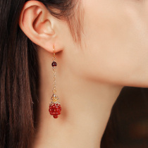 Phoenix Nirvana earrings female face thin suitable for round face long temperament retro ancient style ethnic wind drop earrings earrings
