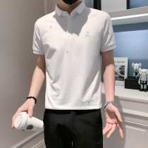 Shirt male short sleeve polo shirt high end leisure embroidery knitting leads summer simple wind business summer half sleeve man