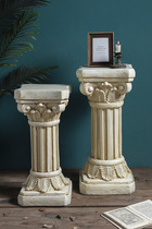 Net red promotion European-style floor courtyard ornaments column outdoor Roman plaster square wedding flower frame Road Guide base