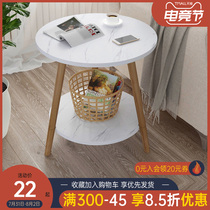 Small table Simple household bedside table Coffee table Simple modern round table Bedside cabinet Bedside table Bedroom side a few corners