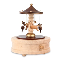 Taiwan jeancard Vintage carousel Music Box Creative Birthday gift Childrens Day Little girl children
