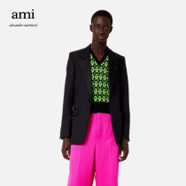 AMI mens 22 Fall Winter new designer wool-blend sleeveless V-neck sweater