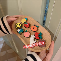 Japan Dongle Shoes Flower Buckle Cartoon Net Red Girl Hearts Fruits Animal Cool Slippers Adornment Shoes Accessories