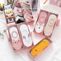 5 pairs of socks Womens Boat socks female summer ladies invisible socks shallow Korean socks cute student socks