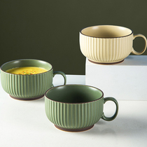Retro Ceramic Mug High Face Value Breakfast Cup Oat Cup Soup Cup Office Water Cup Brief Coffee Cup Mark Cup