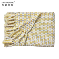 New Nordic Hair Line Blanket Winter Warm Bed Tail Towels Sofa Decoration Blanket Scarves American Pure Color-like boards