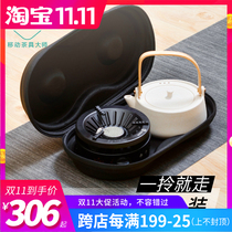 Boiler water Tea portable gas stove outdoor stove camping field picnic hot pot stove set equipment supplies