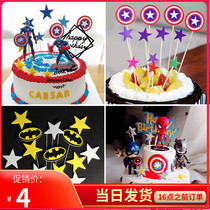 Cake decoration ornament Avengers Captain America Superman Batman Iron Man Birthday Doll