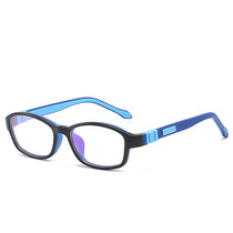 Childrens glasses frame 4 years to 9 years old Soft glue 10 years old Child weak view spectacle frame bicolor silicone anti-Blu-ray spectacle frame