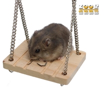 Little hamster swing color wooden swing toy summer toy supplies small pet iron hanging chain swing molars DIY