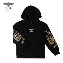 boylondon childrens clothing hooded sweater personality hot stamping trend