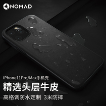 American NOMAD phone case waterproof cowhide new anti-drop mobile phone case for iPhone11pro max