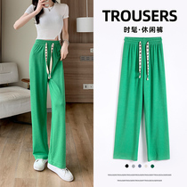 Summer thin for a new high - waist lap - savor casual pants in 2022