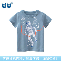 2022 Summer new Korean version Childrens clothes Children pure cotton round collar cartoon short sleeve T-shirt baby clothes half sleeve blouse