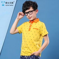 Boy Clothing Boy Summer Clothing 22 New Boy Polo Short Sleeve Children Flip T-shirts CUHK Scout half sleeve Korean version of the wave