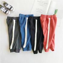 2019 Winter Style New Boy Pants Boy Thin Suede Elastic Sweatpants Children Suede Pants Children Casual Pants Leather Pants Children Clothing