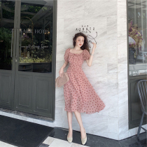 Summer skirt fairy Super immortal gentle style French waist thin dress female Summer 2020 New temperament