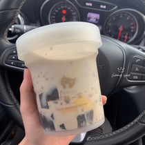 Burning fairy grass packing box Net red disposable dessert taro rice Dew packing box plastic round with lid takeaway