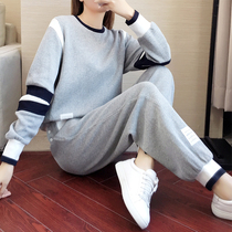Hong Kong Tide brand casual sports pants set 2021 autumn new belly fat mm fashion temperament two-piece set