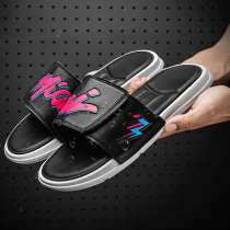 Slipper Mens Summer 2020 New Korean Couple Beach Slippers for men and women thick base size one word slippers