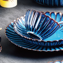 Jingdezhen ceramic Japanese dish set creative plate dish dish dish dish tableware set Bowl set Bowl home combination