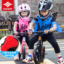 Santic forest guest KIDS childrens protective gear short sleeve set slide suit professional balance bike riding suit childrens clothing