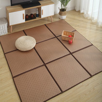 Summer mat carpet living room bedroom tatami Japanese style Jiugong mat rattan mat bedroom floor thick folding floor