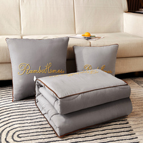 Winter pillow quilt dual-purpose two-in-one thickened car-carrying office nap pillow folding nap blanket