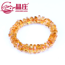 Jingzhuang natural Brazilian citrine bracelet Brazilian orange hand string faceted craft atmosphere gift certificate