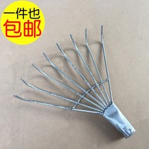 Garden iron grass rake tree leaf rake head cuddle grass water plant branches iron Quat grate gardening agricultural tools