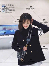 thom browne 19AW wool four-bar TB double-breasted knit jacket gold button men and women suits